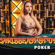 Caribbean Stud Poker logo by Evolution at Bizzo Casino