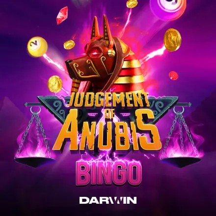 Judgement of Anubis Bingo logo by Darwin Gaming Bizzo Casino