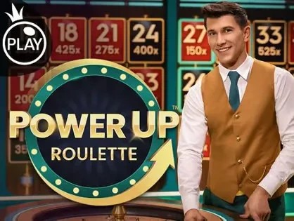 Power UP Roulette logo by Pragmatic Play Bizzo Casino