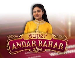 Super Andar Bahar online game logo by Evolution on bizzocasino-gr.com.gr